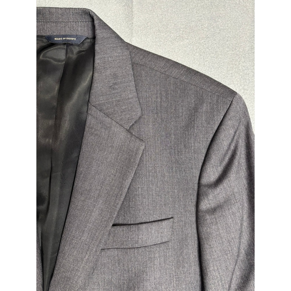 Banana Republic Blazer Mens 40R Gray 100% Wool 2 Button Suit Jacket Professional